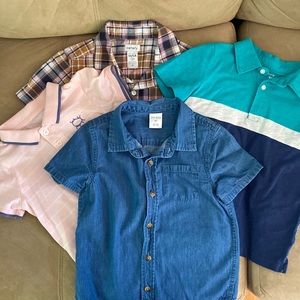 Okie Dokie & Carter’s Toddler Boys Collared Shirt Bundle 5T